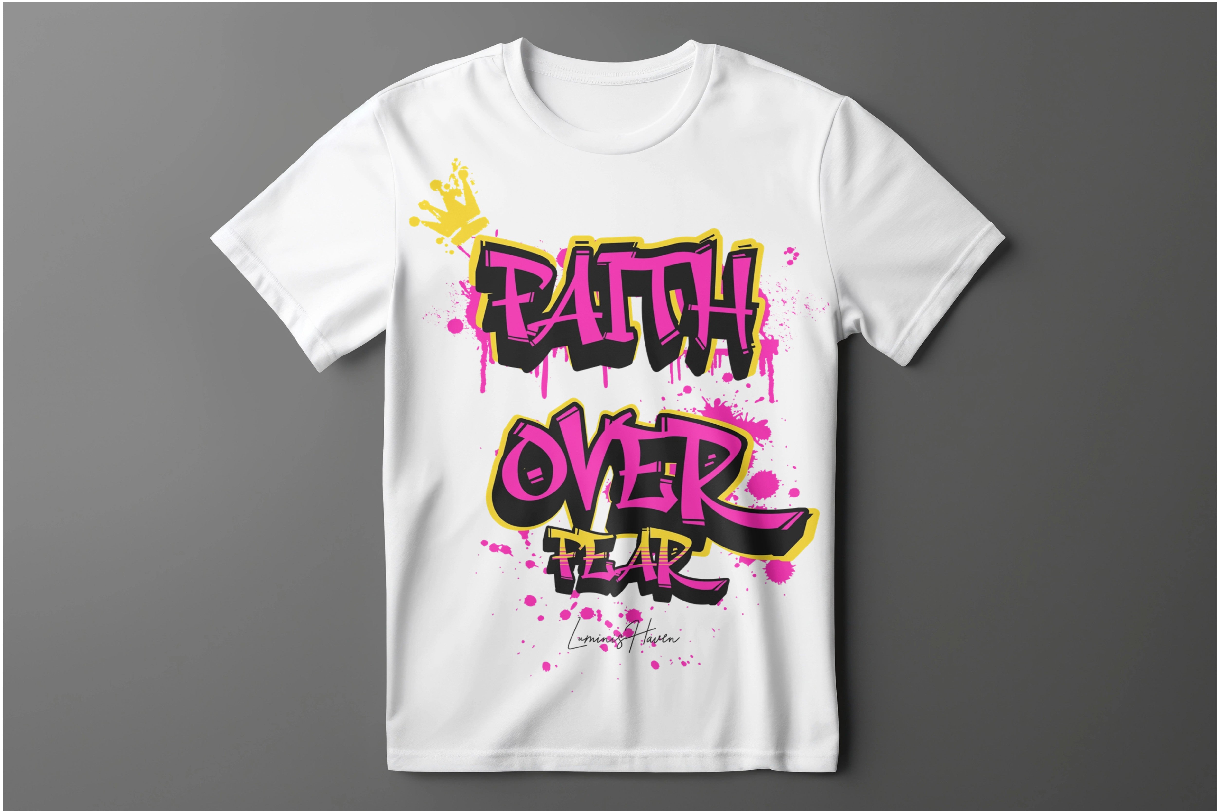 Faith Over Fear Pink T-shirt Unisex